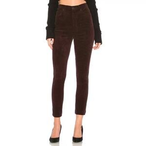 Citizens of Humanity Olivia High Rise Slim Ankle Corduroy Pant Burgundy 25